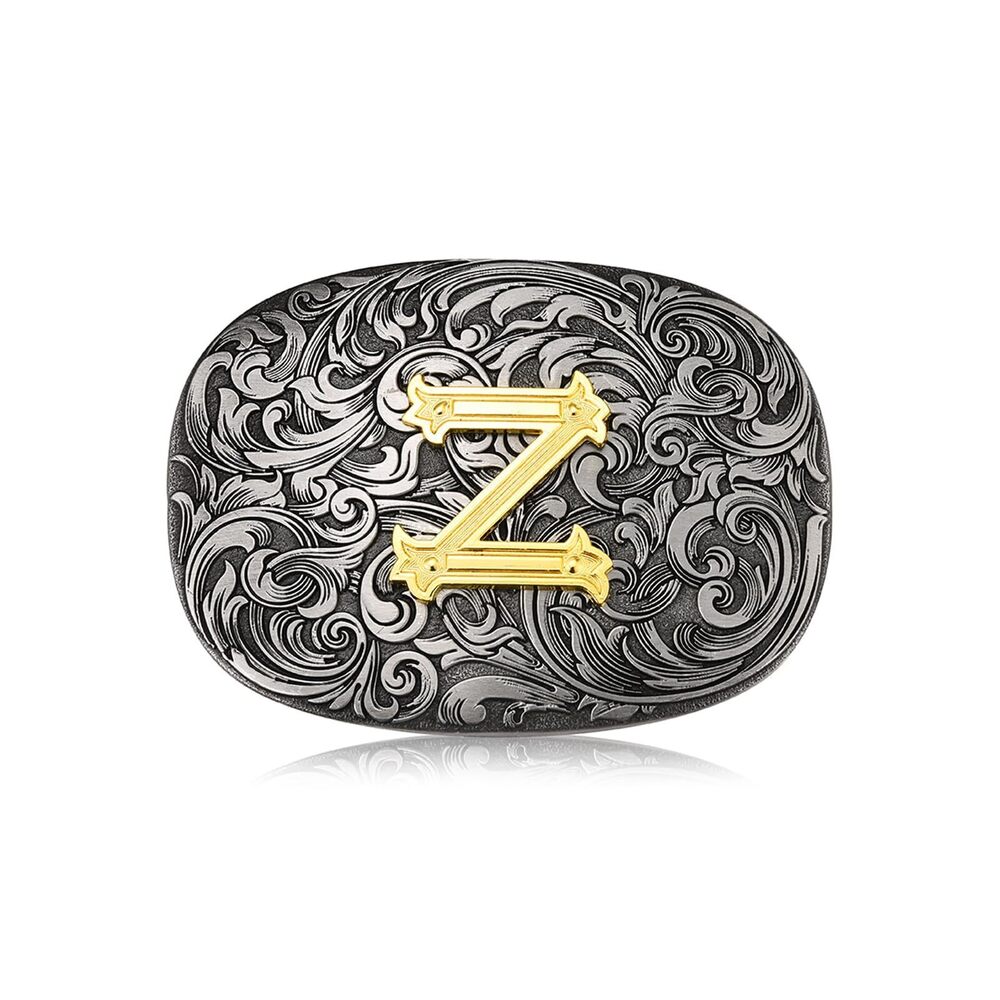 5189 Western Cowboy Belt Buckle Initial Letters ABCDEFG to Z Belt Buckle